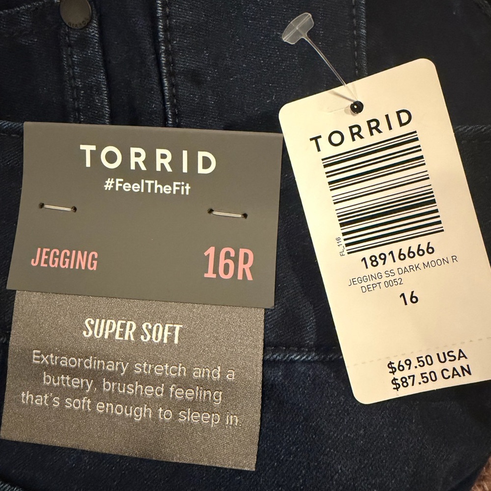 NWT Torrid Dark Wash Jeggings